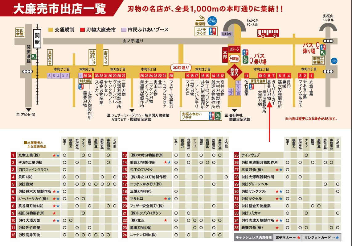 【イベント】第59回岐阜県関市刃物まつりに出店します